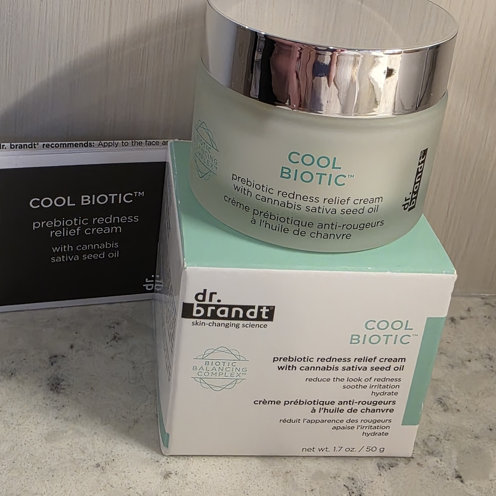 Dr. Brandt's Cool Biotic Prebiotic Redness Relief Cream 1.7 Oz. NIB